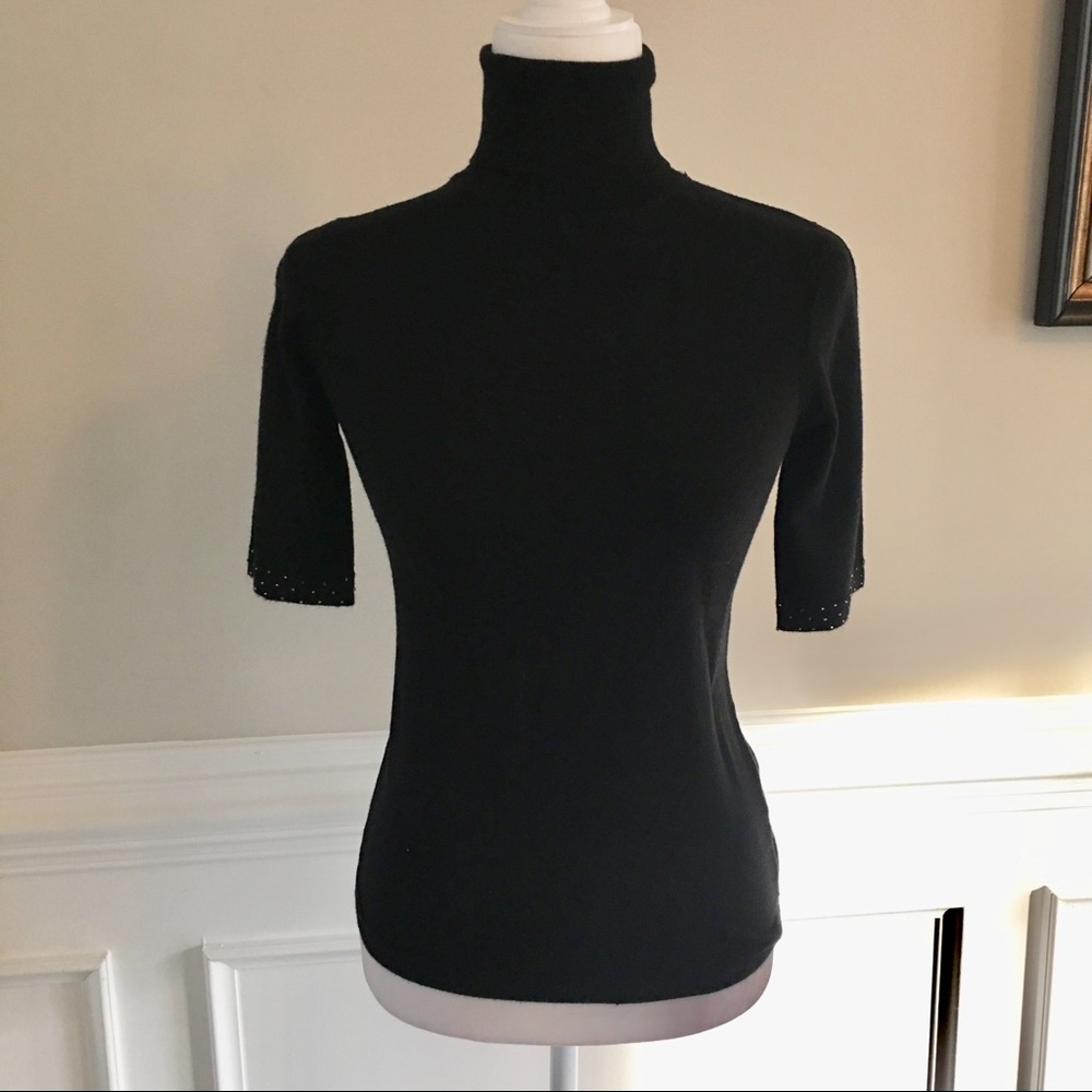 Nordstrom black fitted turtleneck